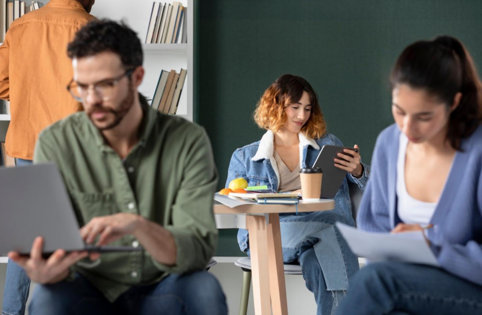 Financial planning workspace with documents and calculator